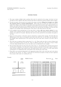 Business Statistics Exam - College Level