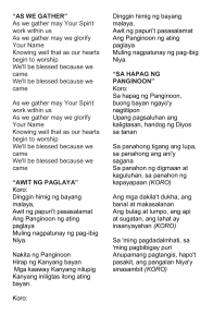 Religious Songbook: Tagalog & English Lyrics