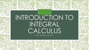 Introduction to integral calculus