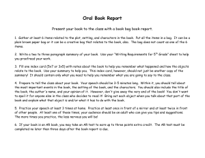 Book Bag Book Report