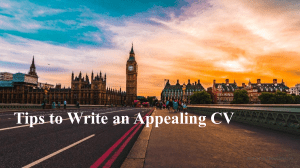 Guidelines to write a CV