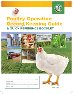 Poultry Operation Record Keeping Guide