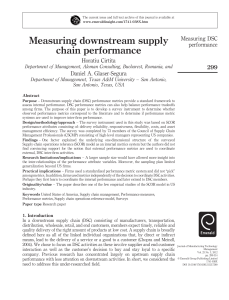 SCOR Measuring DSC Performance