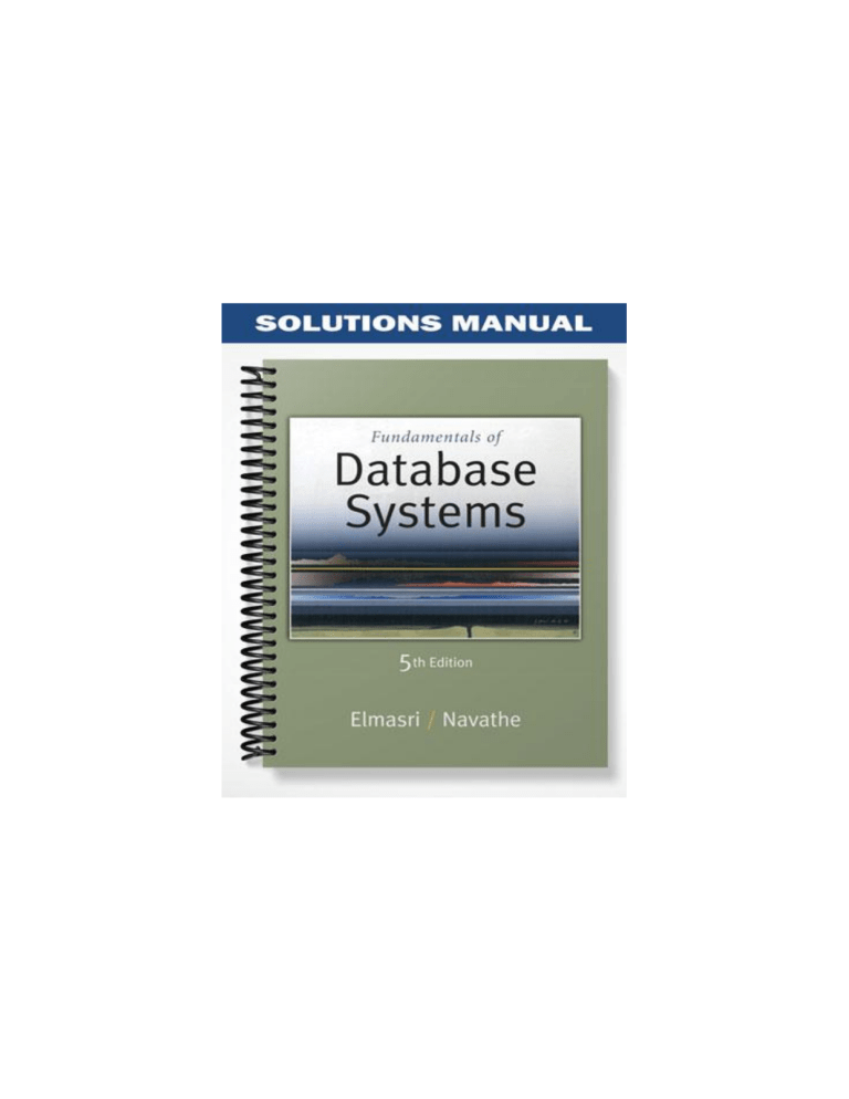 fundamentals database systems solution manual chap