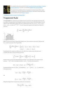 Trapezoid Rule — Python Numerical Methods