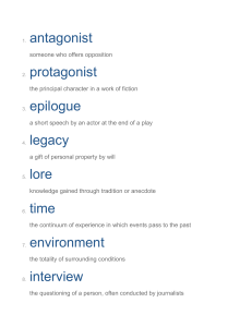 Vocabulary for language arts