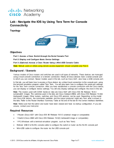 Cisco IOS Console Access Lab Guide