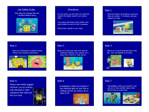 Spongebob Safety Rules cards only 9x2