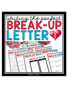 Break Up Letter - Romeo & Juliet