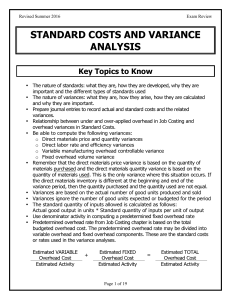 Standard Costs and Variance Analysis ER