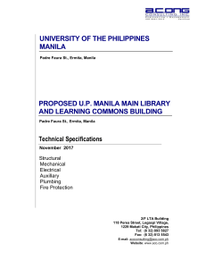 UP Manila - Technical Specifications