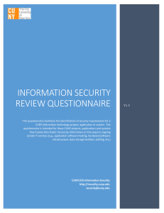 Information Security Review Questionnaire Form v1.2