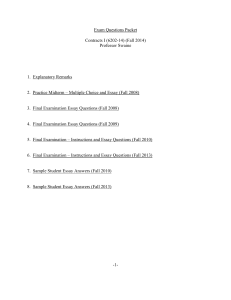 Contracts I (6202-14) Exam Questions Packet F14