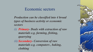 Economic sectors