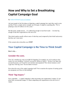How and Why to Set a Breathtaking Capital Campaign Goal