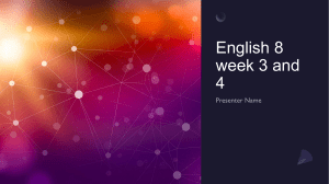 English 8 week 3 and 4