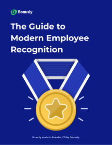 The Guide to Modern Employee Recognition - 2021