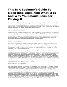 Beginners Guide To Elden Ring