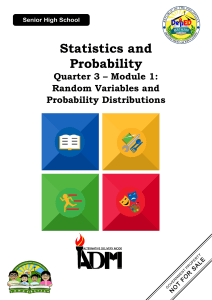 Statistics   Probability Q3 Mod1 Random Variables and Probability Distributions