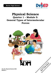 PhysicalScience q1 mod5 General-Types-of-Intermolecular-Forces v2