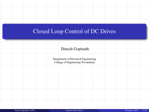 DC Drive Closed Loop Control: Presentation