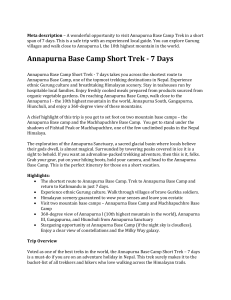 Annapurna Base Camp Short Trek - 7 Days