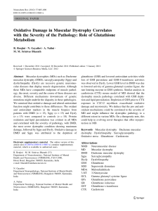 1 - Human muscular dystrophies and oxidative damage - 2012 - R Renjini - OxidativeDamageinMuscularDystrophyCorrelateswithth[retrieved 2016-11-06]
