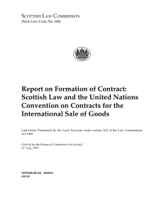 FORMATION OF CONTRACT