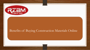 Benefits of Buying Construction Materials Online