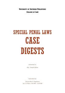 Special Penal CASES