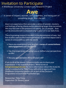 Awe research recruitment