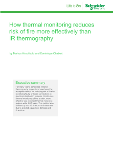 How thermal monitoring reduces risk of fire more effectively than IR thermography