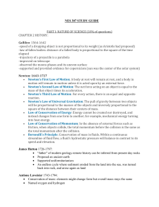 NES 307 Study Guide: Science & Geology