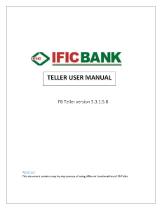 FB Teller User Manual