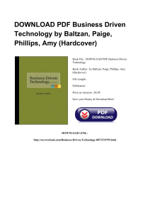 PDF-Business-Driven-Technology-KINDLE-FR74157956