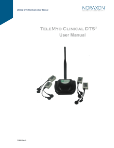 TeleMyo Clinical DTS User Manual