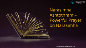 Narasimha Ashtothram – Powerful Prayer on Narasimha