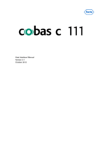 RocheCobasC111Host Interface Manual 2.1 EN