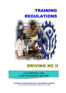 TR - DRIVING NC II