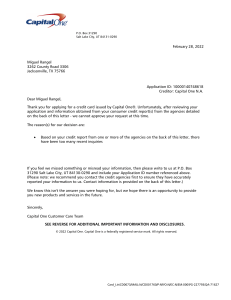 Adverse Action Letter