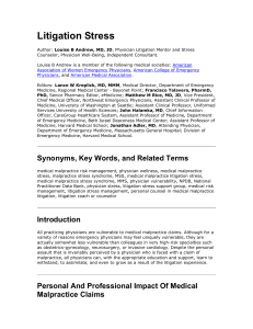 06 Litigation Stress in Physicians