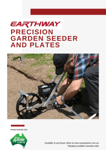 Earthway Precision Garden Seeder and Plates Guide