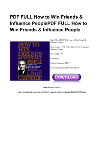 <EBOOK>*Download Book How To Win Friends Influence People DOC XX996892145 (PDF)^
