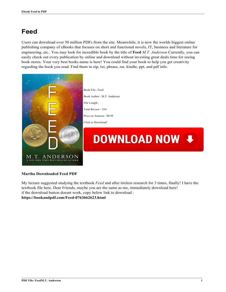 feed mt anderson pdf feed mt anderson pdf