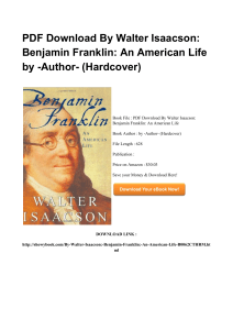 ^*Full Book By Walter Isaacson Benjamin Franklin An American Life WORD YY794398314 [PDF]#