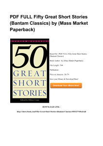 ^*Full Book Fifty Great Short Stories Bantam Classics DOC DW233915565 [PDF]#