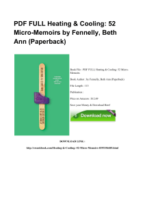 ^*Full Book Heating Cooling 52 Micro Memoirs PDF FD533515023 [PDF]#