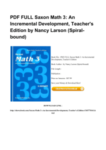 ^*Full Book Saxon Math 3 An Incremental Development Teacher s Edition DOC OT389381 [PDF]#