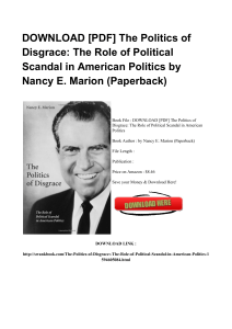 ^*Full Book The Politics Of Disgrace The Role Of Political Scandal In American Politics KINDLE R [PDF]#