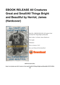 ^*Download Book All Creatures Great And Small All Things Bright And Beautiful KINDLE KH43273203 [PDF]#